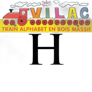 Lettre Wagon en bois H aimanté – Train Vilac des lettres