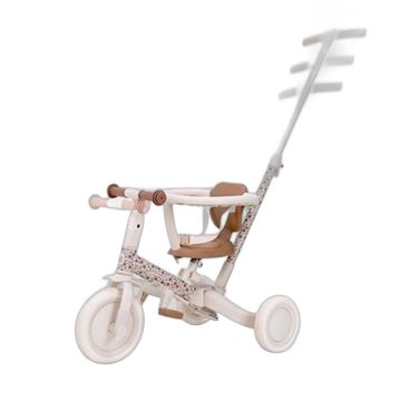 Tricycle 4 en 1 Little Dutch blanc fleuri – dès 1 an