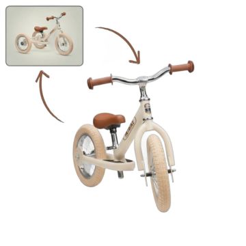 Trybike Vintage Draisienne Acier 12 Pouces Crème