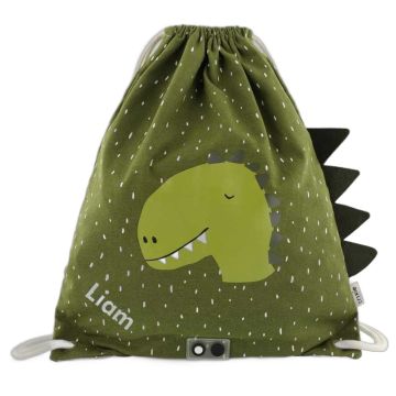 Sac de gym personnalisé Trixie Dino avec prénom