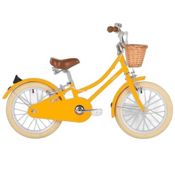 Vélo enfant 16 pouces Bobbin jaune rétro - Cadeau fille
