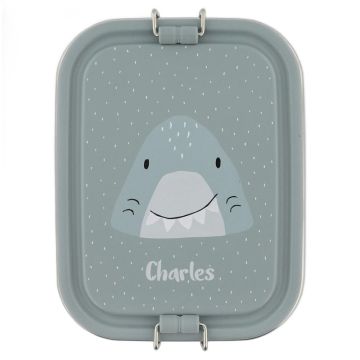 Boîte à goûter personnalisable inox requin Trixie