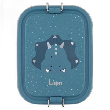 Boîte à goûter en inox personnalisable Trixie Tricératops