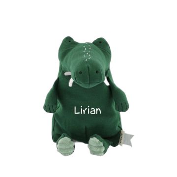 Peluche Crocodile 26cm personnalisée Trixie coton bio