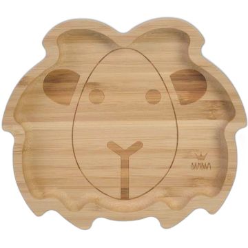 Assiette bambou FSC bébé avec ventouse Lion Bambam