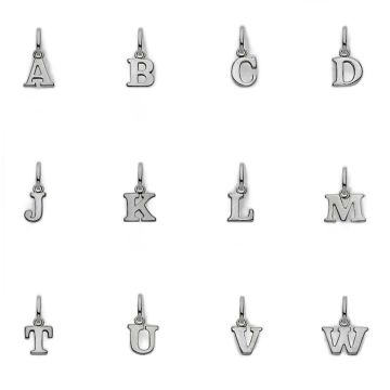 Pendentif Initiale Or Blanc 18 Carats - Cadeau Naissance