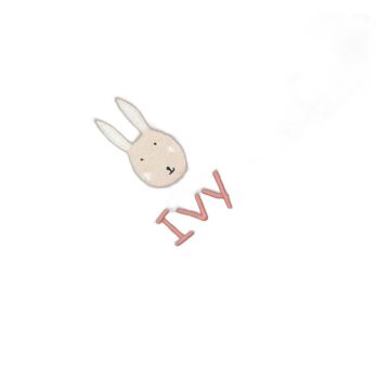 Cape de bain bébé lapin rose Trixie - Personnalisable