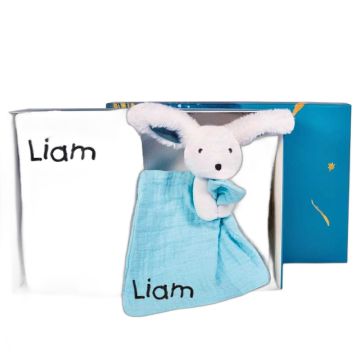Coffret naissance Doudou et Compagnie - Couverture et doudou personnalisé