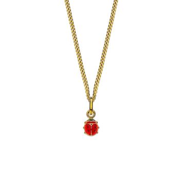 Pendentif coccinelle et chaîne 38 cm pour enfant