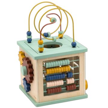 Cube d'activités en bois Trixie 5-en-1 - Jouet éveil bébé