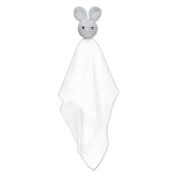 Doudou lapin crochet 40 cm Maylily mousseline bambou