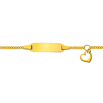 Gourmette or 750 bébé - Bracelet identité personnalisable