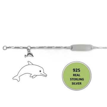 Gourmette Dauphin Argent 925 - Cadeau Naissance