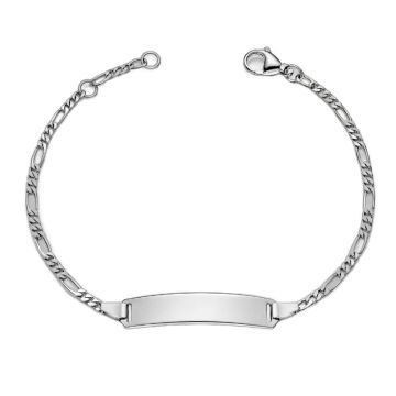 Gourmette bébé or blanc 375 figaro ajustable