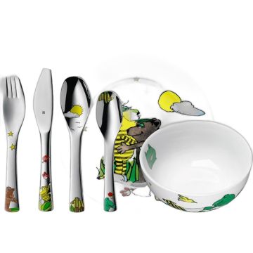 Coffret couverts et vaisselle Janosch gravé WMF