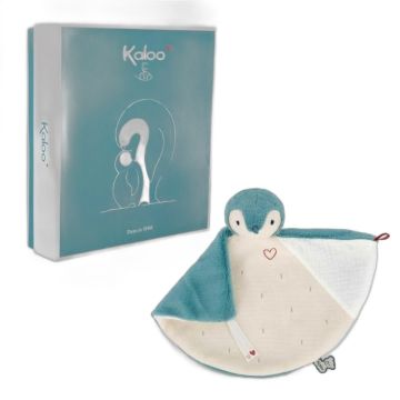 Doudou Kaloo manchot vert personnalisable - Cadeau naissance