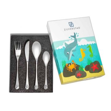 Set couverts personnalisés Animaux marins Zilverstad