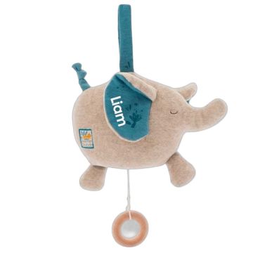 Boîte à musique Moulin Roty Peluche Éléphant personnalisable