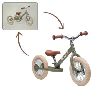 Trybike Vintage Draisienne 12 pouces vert acier
